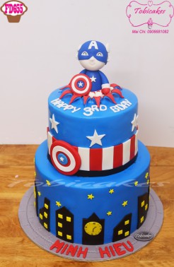 [FD655] BÁNH SINH NHẬT CHỦ ĐỀ CAPTAIN AMERICA DÀNH CHO BÉ TRAI