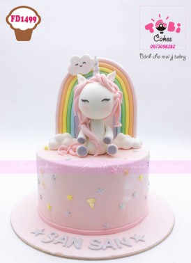 [FD1499] BÁNH SINH NHẬT TẠO HÌNH NGỰA UNICORN DỄ THƯƠNG DÀNH CHO BÉ GÁI