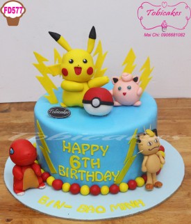 BÁNH SINH NHẬT TRANG TRÍ CHỦ ĐỀ POKEMON