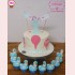 BÁNH SINH NHẬT TRANG TRÍ KHINH KHÍ CẦU + SET CUPCAKES