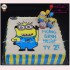 BÁNH SINH NHẬT VẼ HÌNH MINION VÀ TẠO HÌNH FONDANT