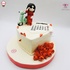 FD1628 - Bánh sinh nhật tạo hình cô gái áo dài đỏ phong cách