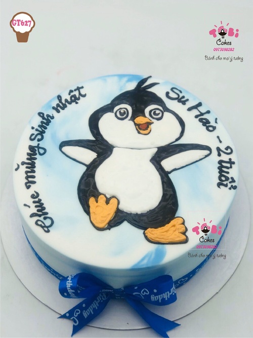 GT627 - Bánh sinh nhật chim cánh cụt