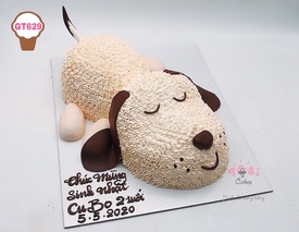 GT629 - Bánh sinh nhật tỉa hình chú chó dễ thương