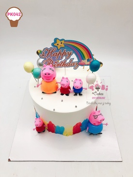 PK042 - Bánh sinh nhật gia đình lợn Peppa
