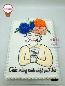 HK286 - Bánh mừng sinh nhật chị gái yêu