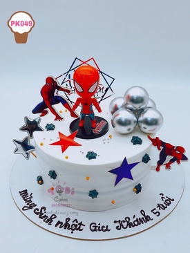 PK049 - Bánh sinh nhật người nhện độc lạ cho bé trai