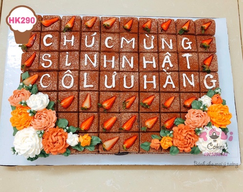HK290 - Bánh sinh nhật cô giáo trang trí hoa kem