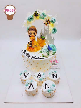 PK057 - Bánh sinh nhật hình công chúa xinh đẹp cho bé gái