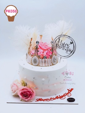 PK058 - Bánh sinh nhật vương miện công chúa cho bé gái