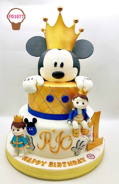 FD1677 - Bánh sinh nhật tạo hình Hoàng tử Mickey