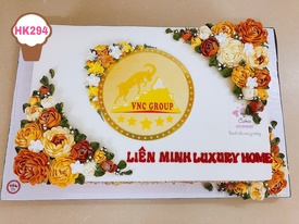 HK294 - Bánh sinh nhật công ty sang trọng nổi bật