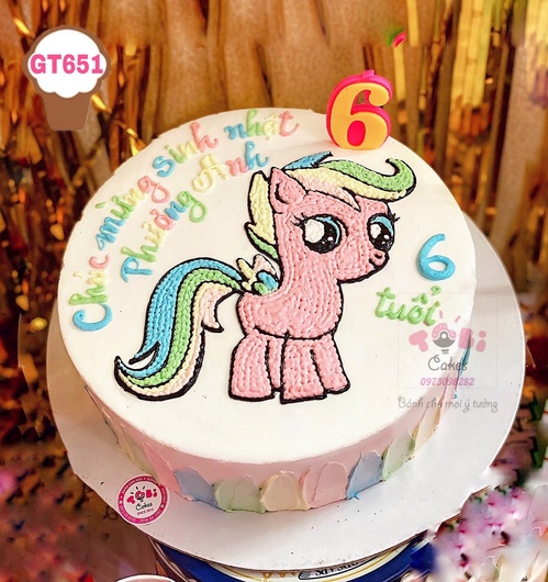Bánh kem sinh nhật ngộ nghĩnh tạo hình ngựa pony dễ thương độc | Bánh Kem  Ngộ Nghĩnh