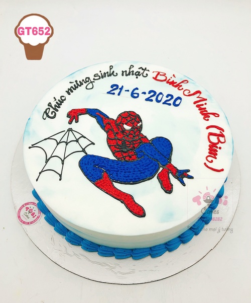 Bánh sinh nhật vẽ hình người nhện bắn tơ: Với chiếc bánh sinh nhật vẽ hình người nhện bắn tơ này, bạn sẽ khiến cho các fan của siêu anh hùng Marvel cực kì hài lòng. Bánh được làm từ nguyên liệu tươi ngon và được vẽ hoàn toàn thủ công bởi những nghệ nhân tài ba. Hãy xem hình ảnh để khám phá những chi tiết độc đáo của sản phẩm.