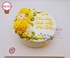 HK305 - Bánh Hoa kem Hàn Quốc tông vàng sang chảnh mừng sinh nhật Sếp
