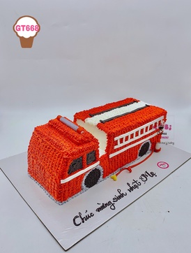 GT668 - Bánh sinh nhật hình xe cứu hỏa