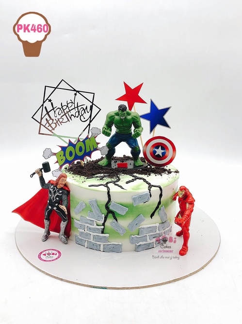 PK460 - Bánh sinh nhật chủ đề Biệt đội Avengers