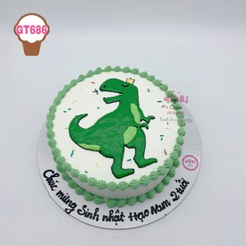 GT686 - Bánh sinh nhật vẽ hình khủng long