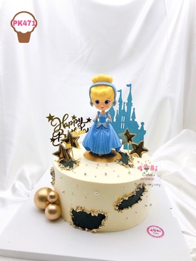 PK471 - Bánh sinh nhật hình công chúa bên chiếc lâu đài