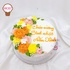 HK357 - Bánh Hoa kem tone vàng cam nổi bật