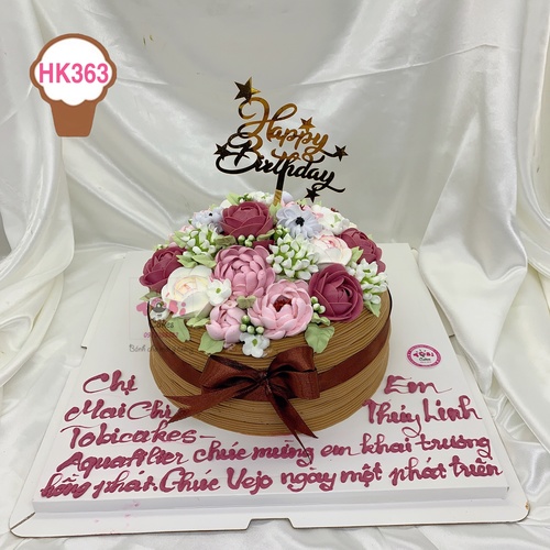 HK363 - Bánh giỏ hoa mừng khai trương hồng phát