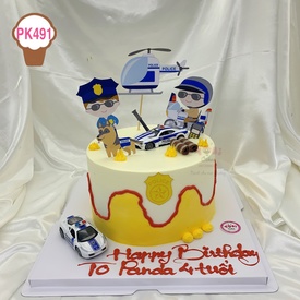 PK491 - Bánh sinh nhật chủ đề Cảnh sát cứu hỏa