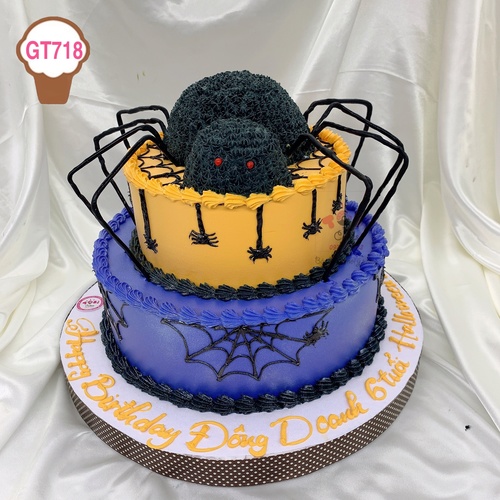 GT718 - Bánh sinh nhật chú nhện siêu to cho halloween