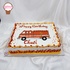 GT717 - Bánh sinh nhật vẽ hình oto cứu hỏa