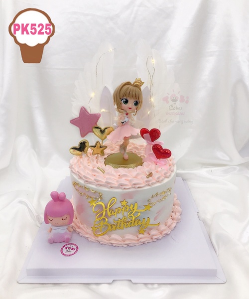 GT661 - Bánh sinh nhật vẽ hình công chúa cho bé gái