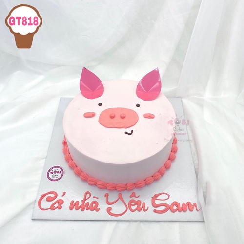 BVH67 - Bánh sinh nhật Heo con vui vẻ sz18 - Tokyo Gateaux - Đặt bánh lấy  ngay tại Hà Nội