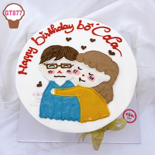 Bánh sinh nhật vẽ hình chibi cô gái dễ thương MS V0076  Tiệm Bánh Chon  Chon
