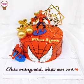 Bánh sinh nhật in hình siêu nhân nhện, spidermen, batman 2D- 0338 - Tiệm  Bánh Chon Chon