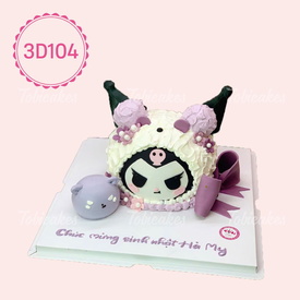 3D104 - BÁNH 3D HÌNH KUROMI NGỘ NGĨNH