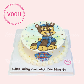 V0011 - BÁNH VẼ HÌNH CHÚ CHÓ CỨU HỘ PAW PATROL